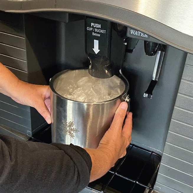 Manitowoc SFA292 Floor Model Touchless Lever Hotel / Vending Ice Dispenser with Built-In Water Valve 30" - 180 lb. Capacity - Image 6