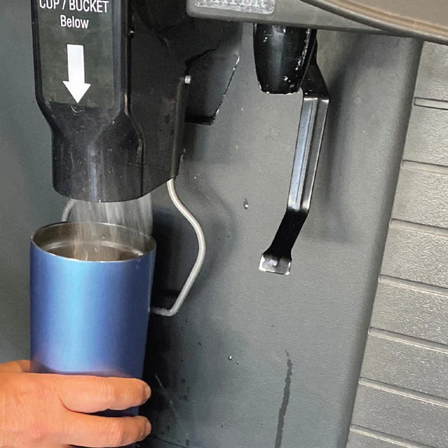 Manitowoc SFA292 Floor Model Touchless Lever Hotel / Vending Ice Dispenser with Built-In Water Valve 30" - 180 lb. Capacity - Image 7