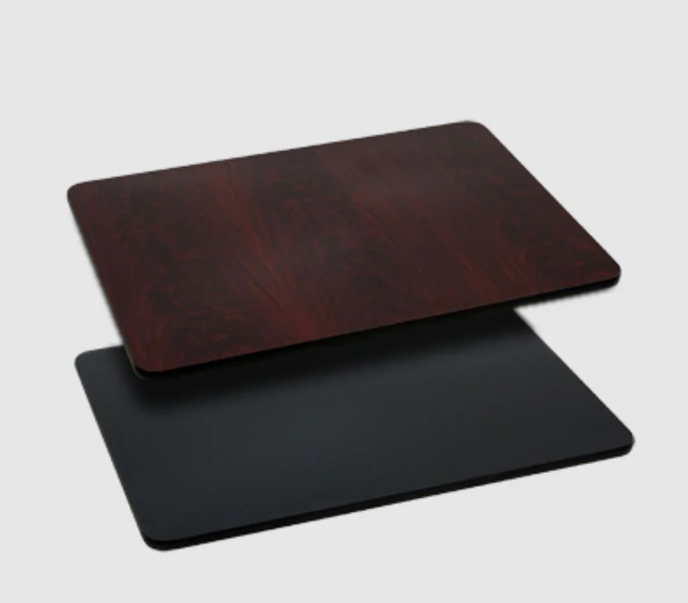 AAA Furniture Wholesale MBT3042 Reversible Tabletop Rectangle 30" x 42" Mahogany/Black