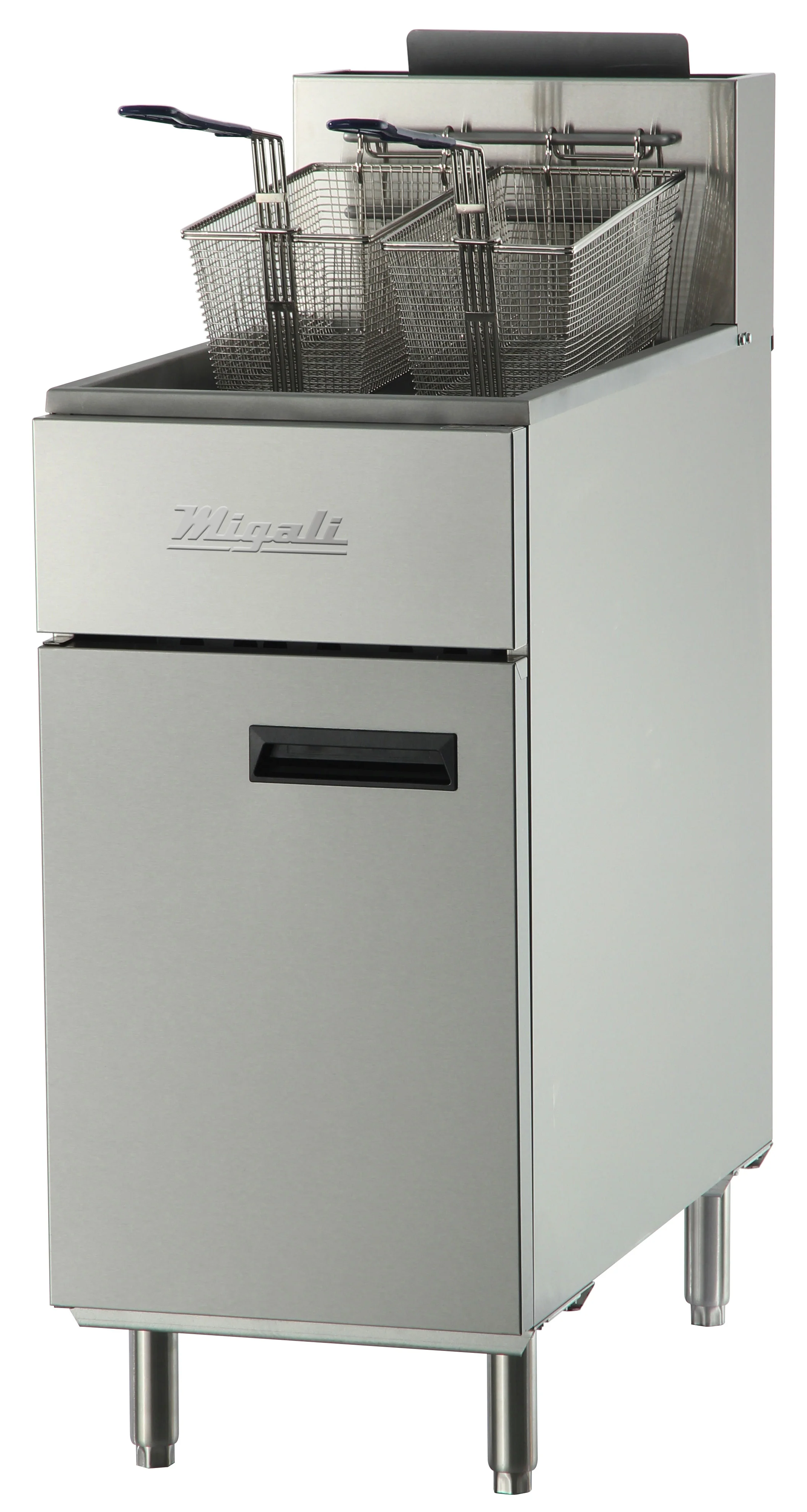 Migali C-F50-NG Competitor Series Floor Gas Fryer 50 lb. - NG - 136,000 BTU
