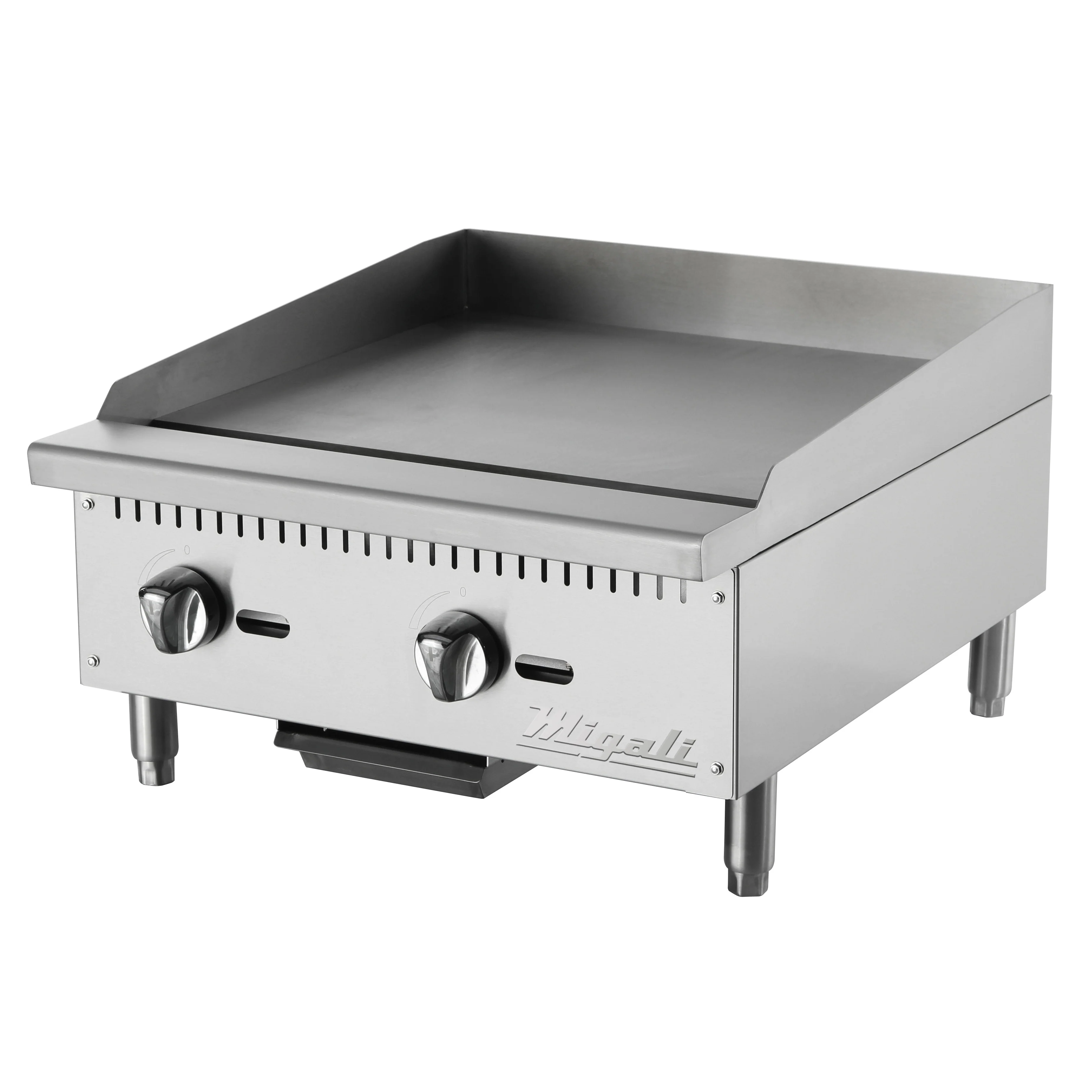 Migali C‑G24 Competitor Series Countertop 2‑Burner Gas Griddle 24" – Natural Gas, 60,000 BTU