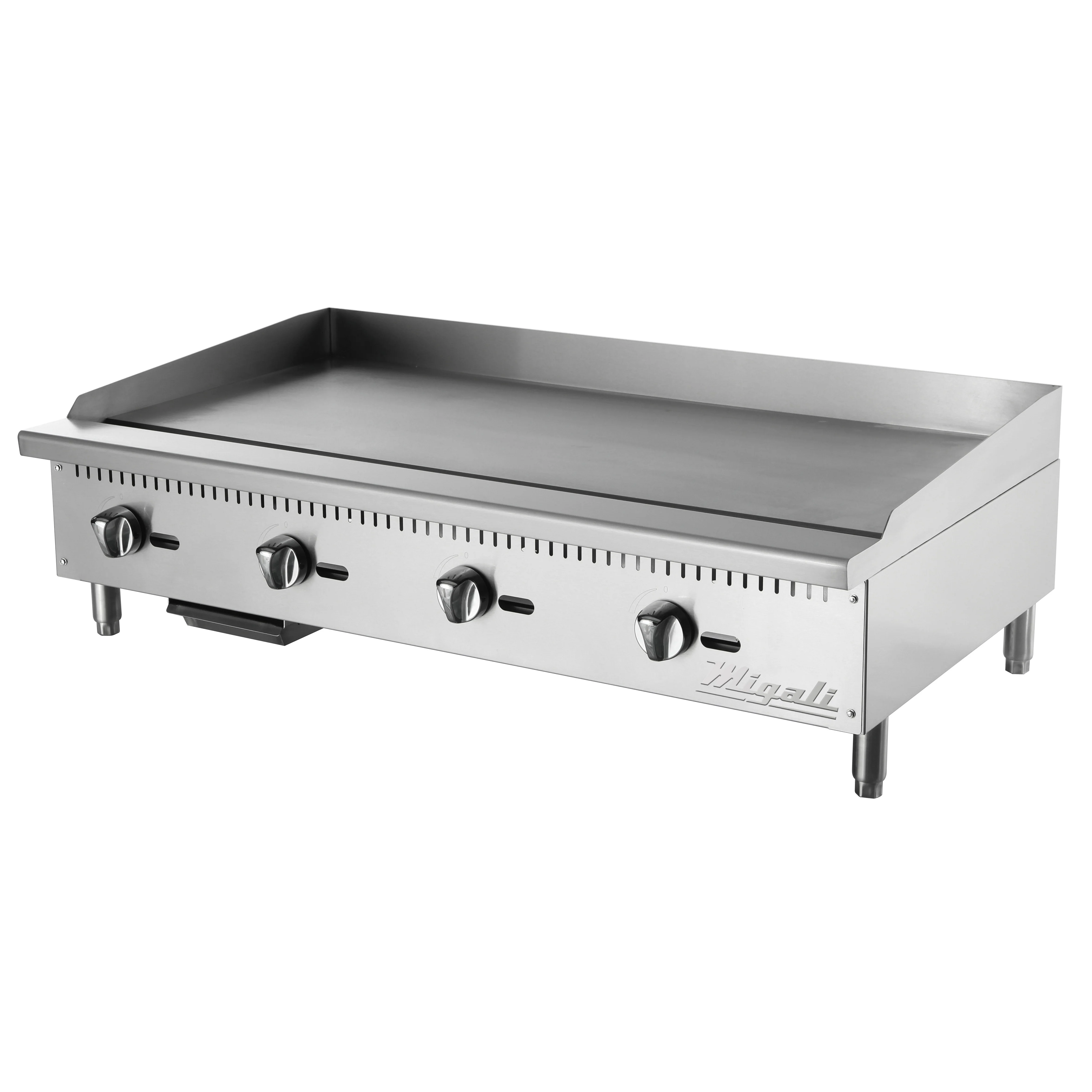 Migali C‑G48 Competitor Series Countertop 4‑Burner Gas Griddle 48" – Natural Gas, 120,000 BTU