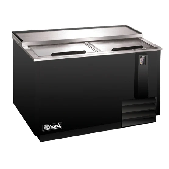 Migali C-HBC50-HC Competitor Series Black 2 Solid Slide Lid Horizontal Bottle Cooler w/R290 50" - 13 cu. ft.