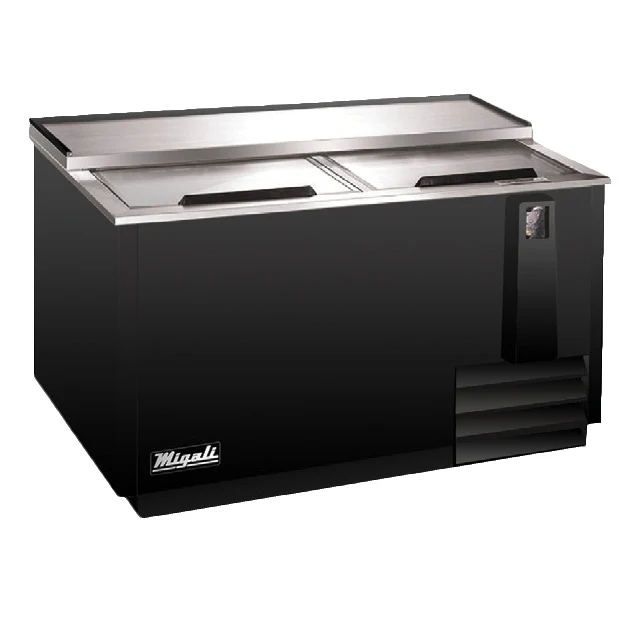 Migali C-HBC65-HC Competitor Series Black 2 Solid Slide Lid Horizontal Bottle Cooler w/R290 65" - 18 cu. ft.