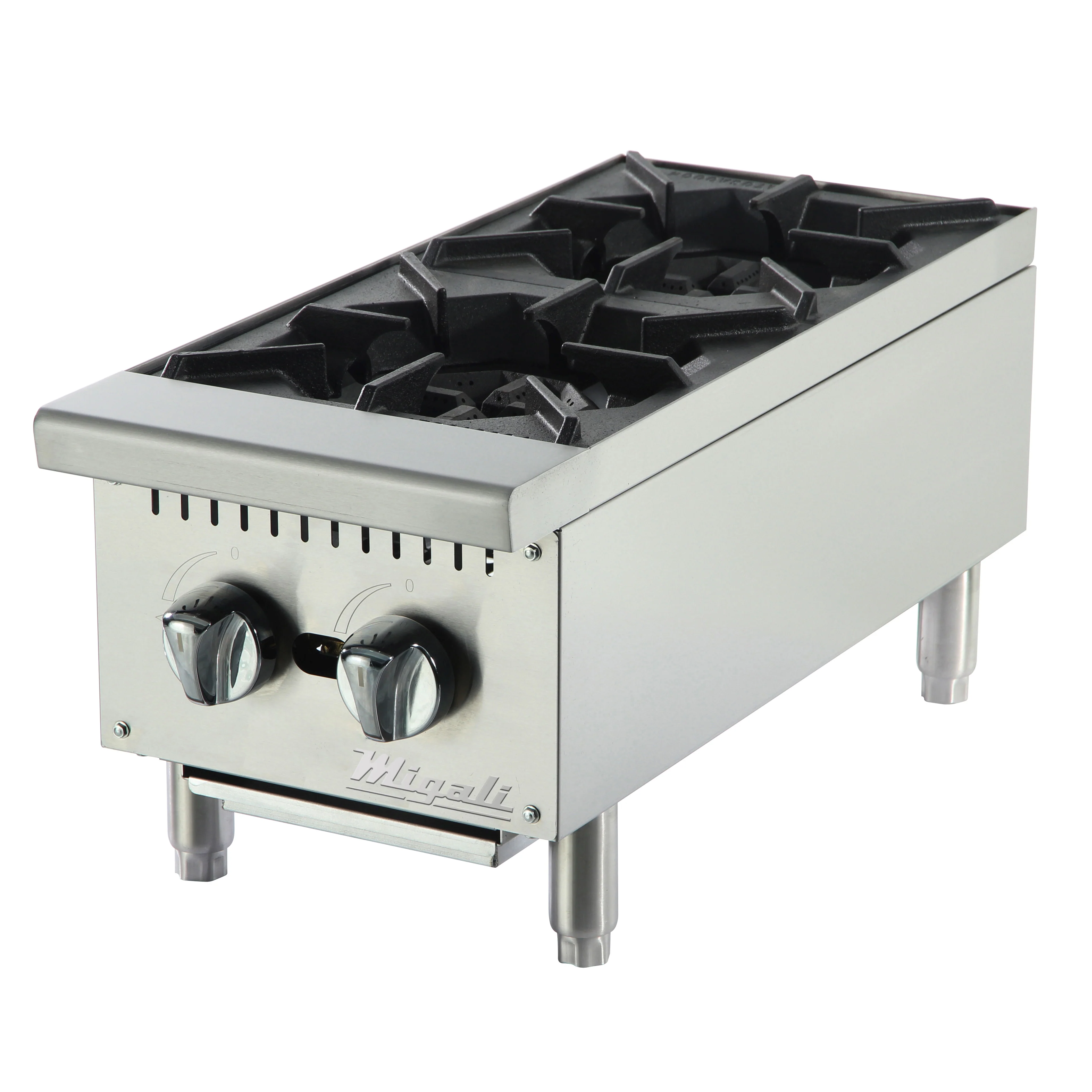 Migali C‑HP‑2‑12 Competitor Series Countertop 2‑Burner Gas Hot Plate 12" – Natural Gas, 50,000 BTU