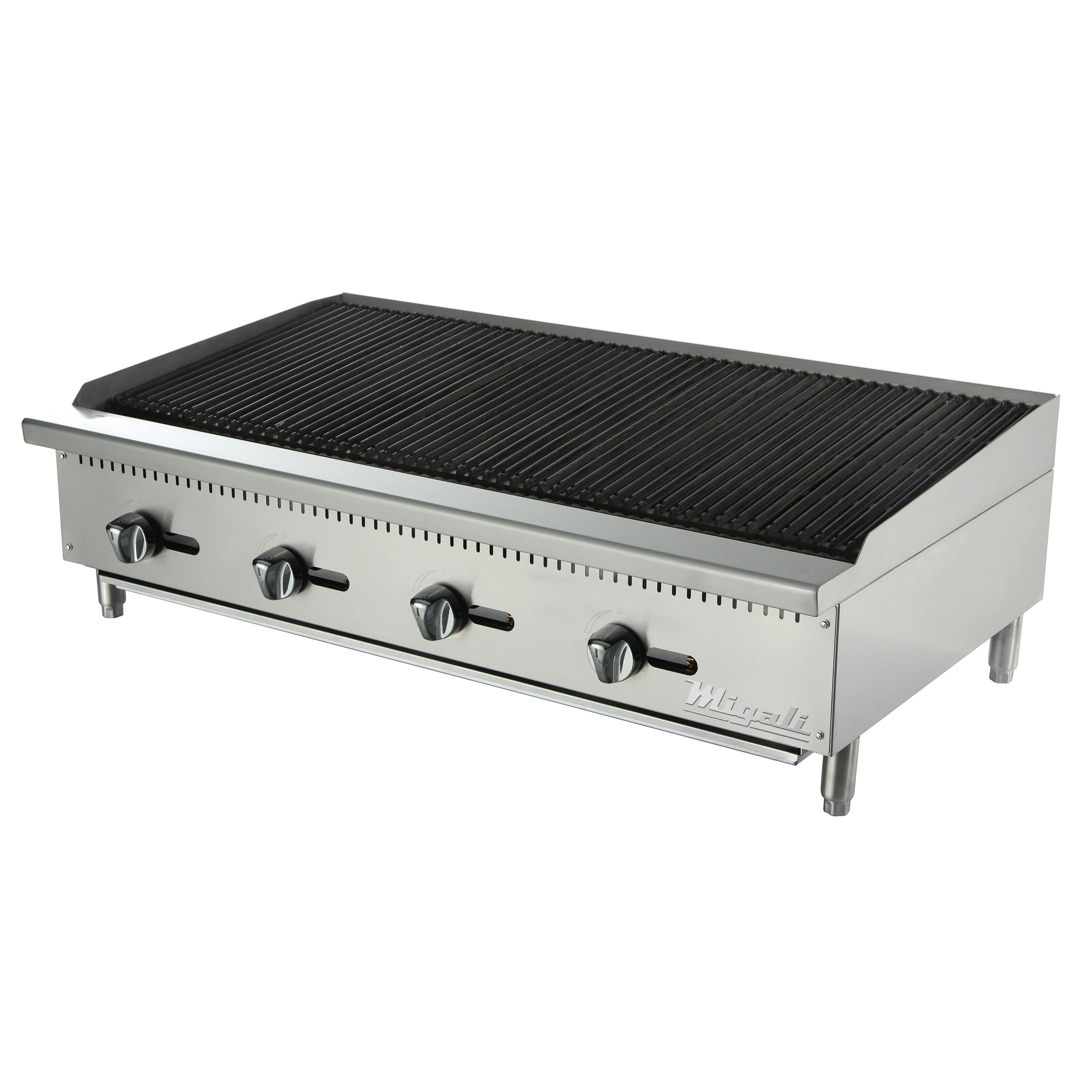 Migali C-RB48 Competitor Series Countertop 4 Burner Radiant Gas Charbroiler 48" - NG - 140,000 BTU