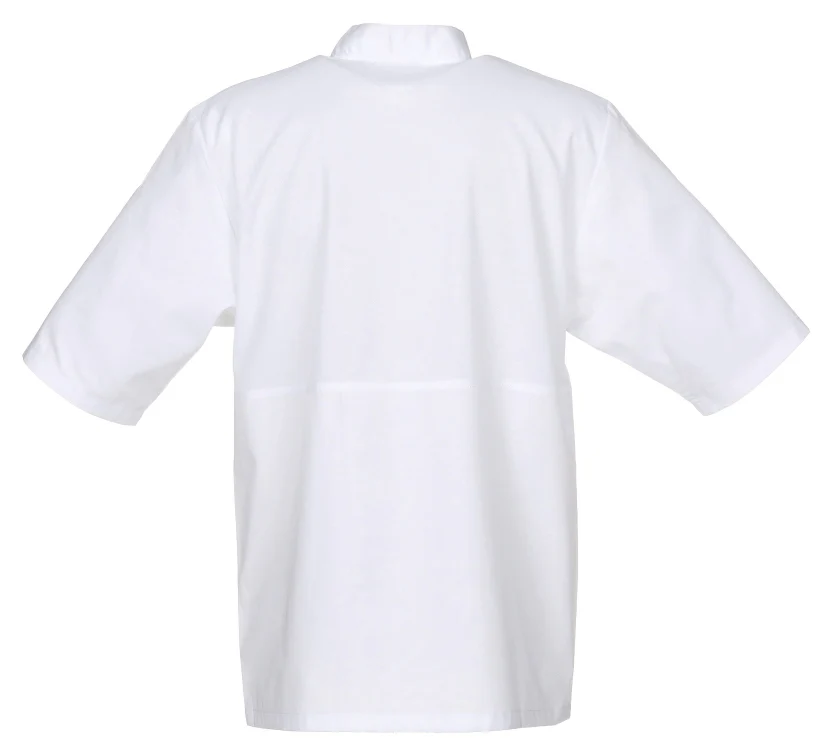 Chef Works JLCVWHT2XL Unisex Montreal Cool Vent Short Sleeve Double-Breasted Chef Coat with Cloth Covered Buttons - White / 2X-Large - Image 6