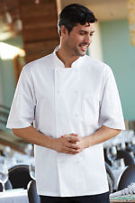 Chef Works JLCVWHTXL Unisex Montreal Cool Vent Short Sleeve Double-Breasted Chef Coat with Cloth Covered Buttons - White / X-Large - Image 2