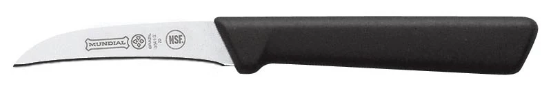 Mundial 0541-3 Antimicrobial Peeling / Tourne' Paring Knife with Black Poly Handle 3"