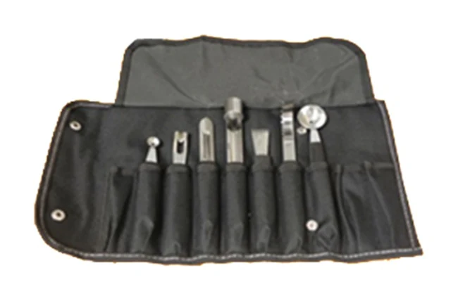 Mundial GH0221 8-Piece Garnishing Tool Set with Soft Black Case - Image 2