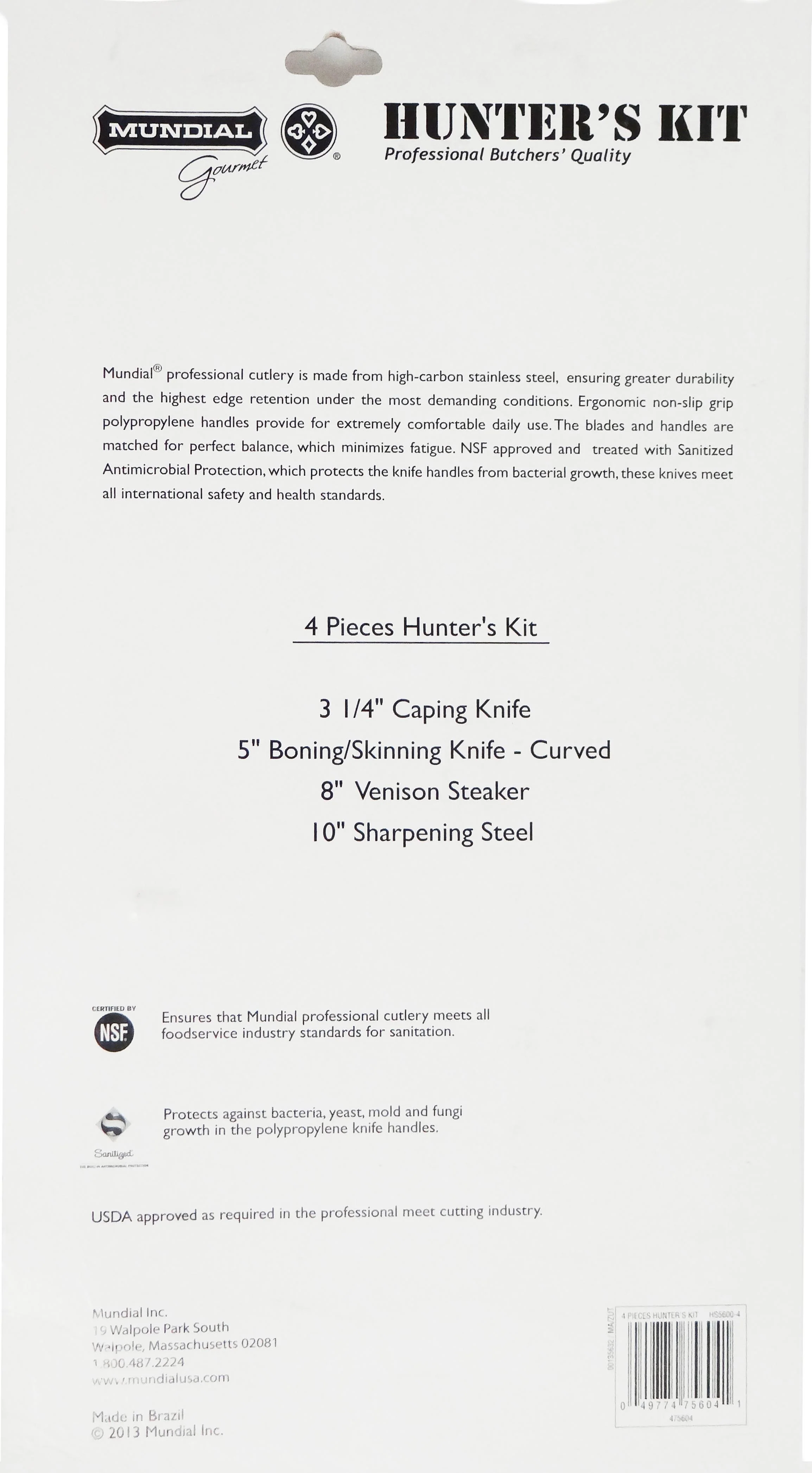 Mundial HS5600-4 Hunter's Kit 4-Piece Knife Set - Image 2
