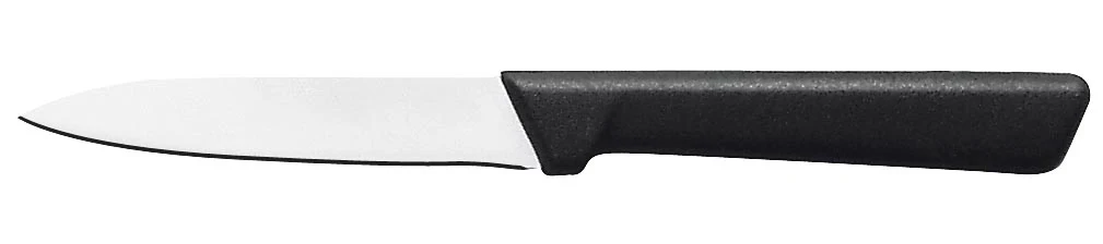 Mundial SC0547-4 Antimicrobial Paring Knife with Black Poly Handle 4" - 3/pk
