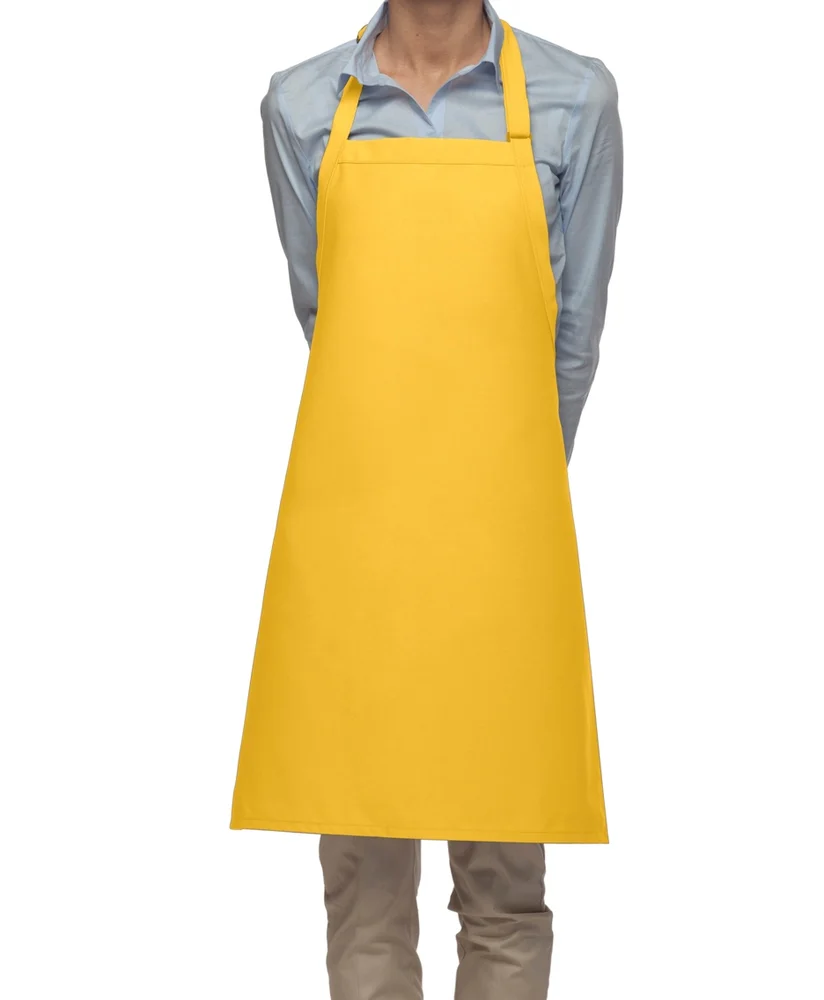 San Jamar 615NBA-Y Dishwasher Neo-Flex Neoprene Bib Apron 43"L x 29"W - Yellow - Image 2