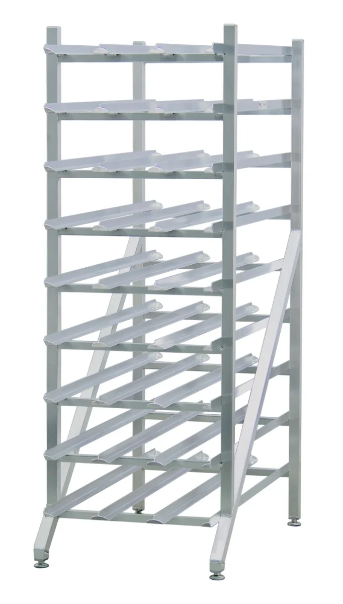New Age 1250 Aluminum Full-Size Stationary Can Rack - Holds (162) #10 Cans or (216) #5 Cans - Image 2