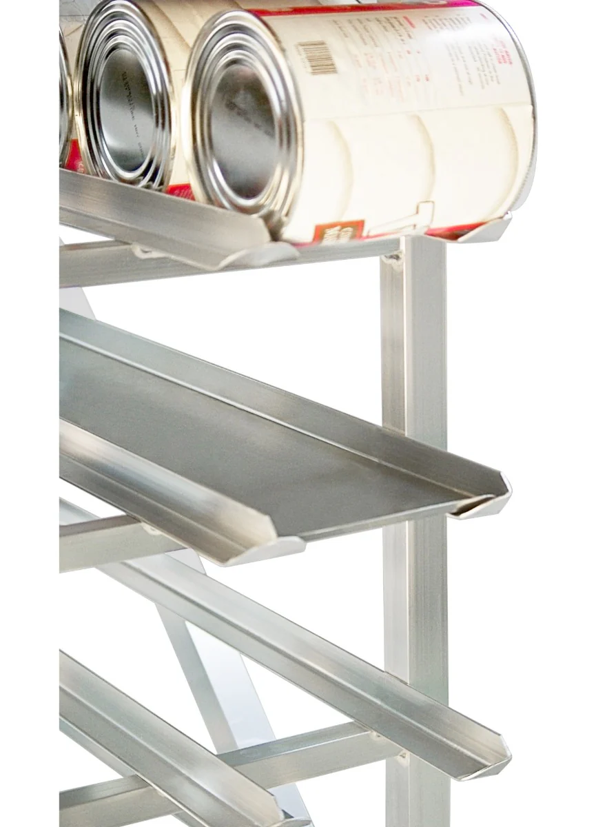 New Age 1250 Aluminum Full-Size Stationary Can Rack - Holds (162) #10 Cans or (216) #5 Cans - Image 3