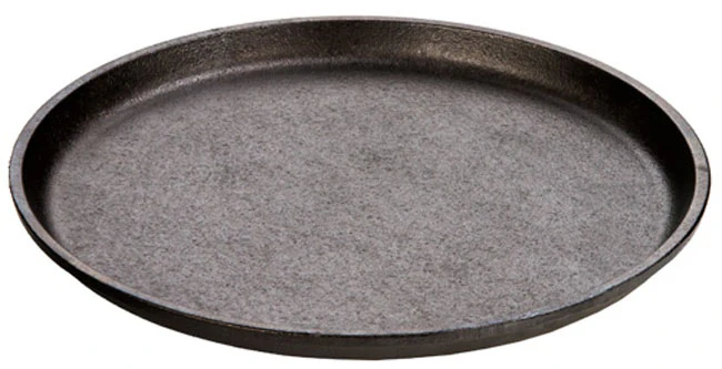 Lodge L7OGH3 Old Style Round Seasoned Cast Iron Serving Griddle w/o Handle 9-1/4"