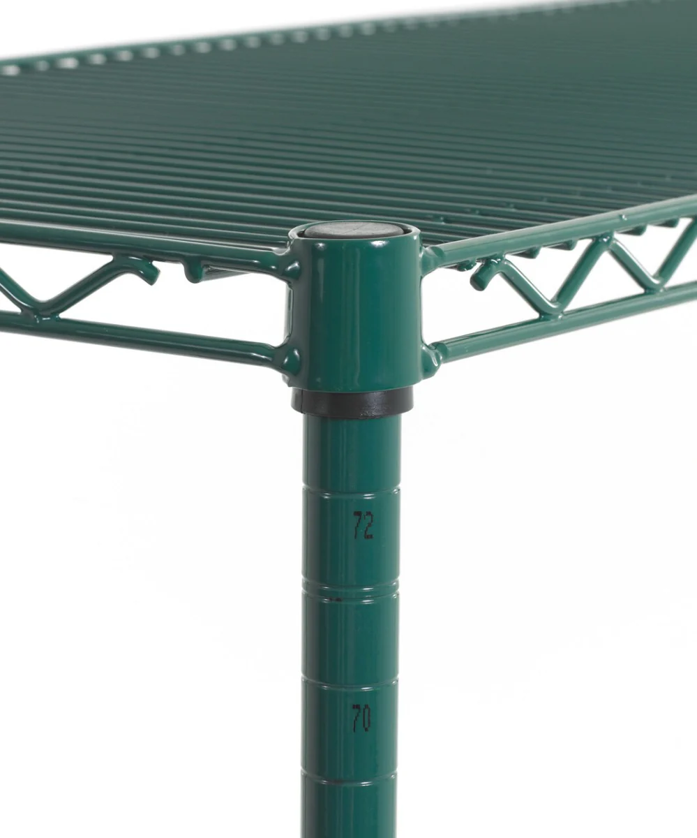 Olympic J74K Green Epoxy Stationary Wire Shelving Post 74" - Image 5
