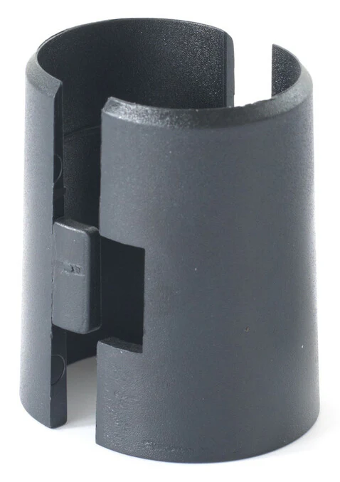 Olympic J9985 Plastic Replacement Split Sleeves For Wire Shelving - Black - 4 pairs/bag