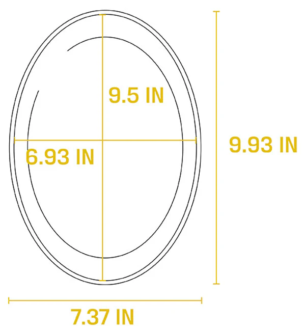 Lodge LOSH3 Oval Seasoned Cast Iron Serving Griddle w/o Handle 10" x 7-1/2" - Image 5