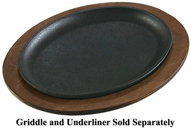 Lodge LOSH3 Oval Seasoned Cast Iron Serving Griddle w/o Handle 10" x 7-1/2" - Image 8