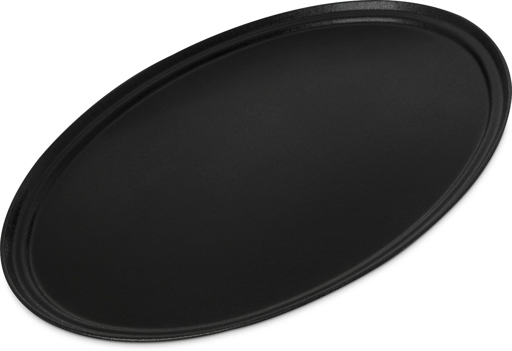 Carlisle 3100GR2004 Griptite 2 Fiberglass Oval Serving Tray 31-1/2" - Black