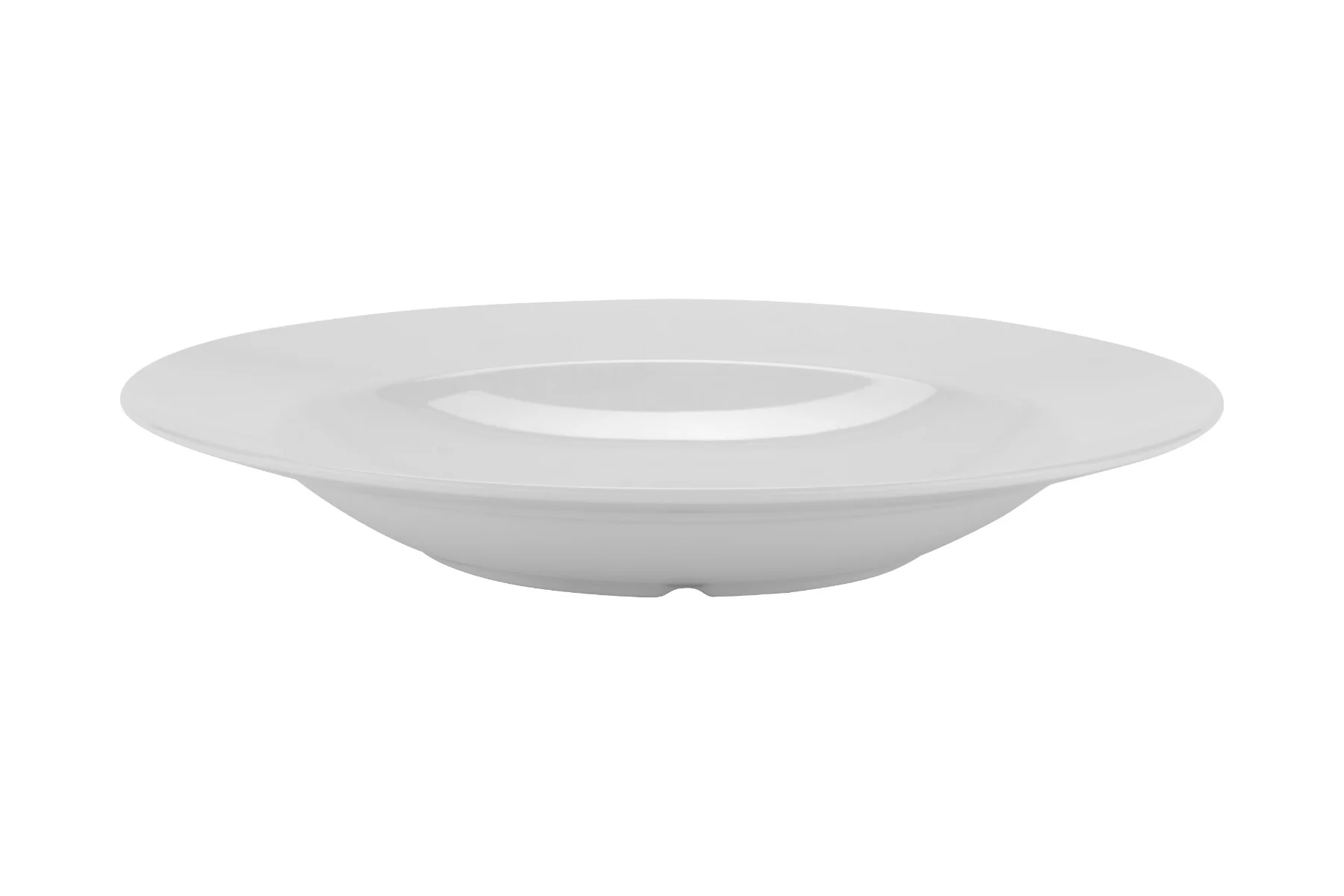 GET B-2412-DW Diamond White Melamine Wide Rim Pasta Bowl 24 oz. - White - 12/Case - Image 3