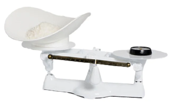 Penn Scale 1401 P Bakers Scale with Plastic Scoop, 4 Free Weights and (2) 9"Dia. Steel Plates - 2 lb. x 1/4 oz. - Image 2