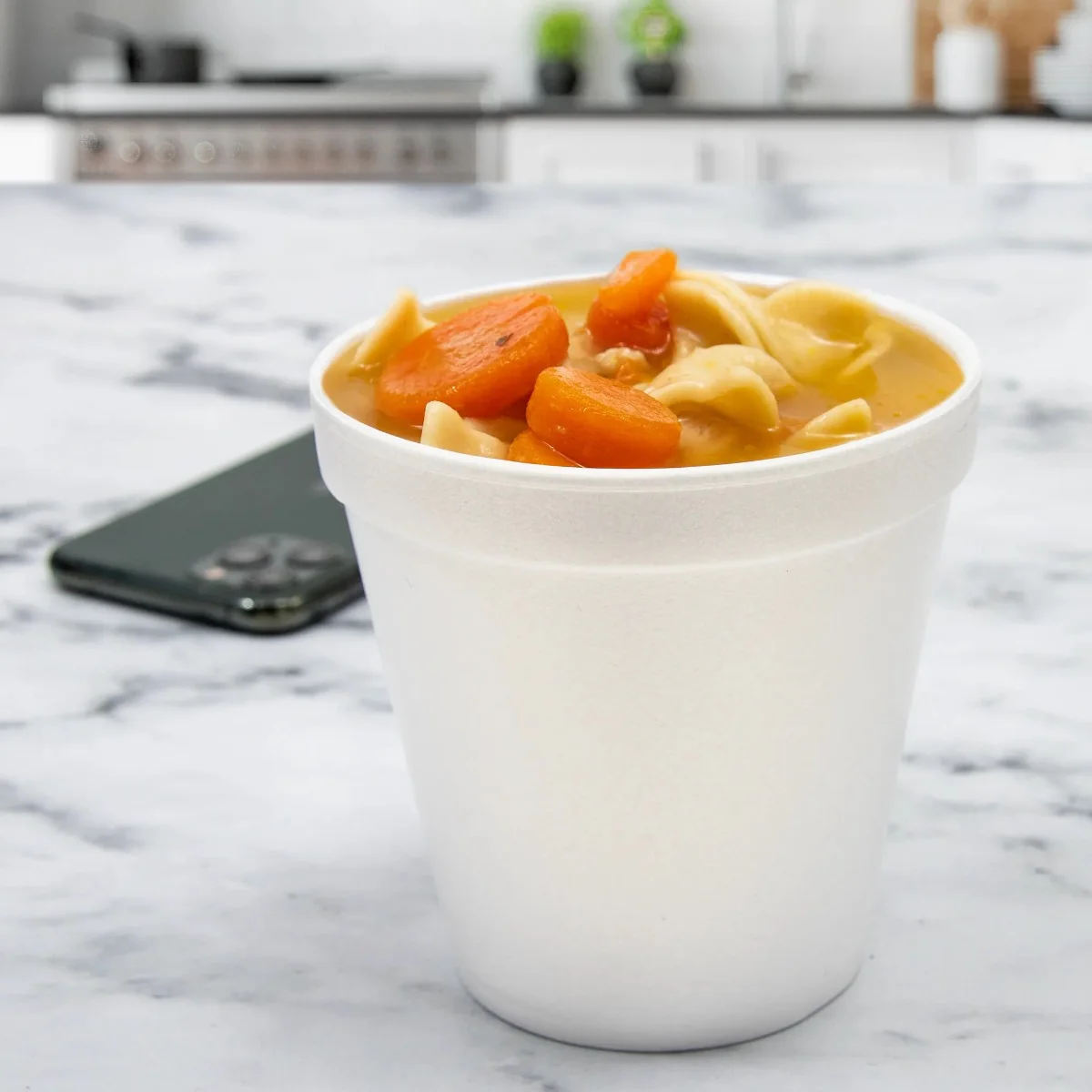 Dart 16MJ20 Insulated Foam Container Cup 16 oz (Case of 500) Restaurant Disposable Containers - Image 3
