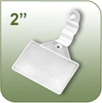 Hubert 98664 Fold-N-Hold Clear Plastic Clip-On Label Holder 3"L - Image 2