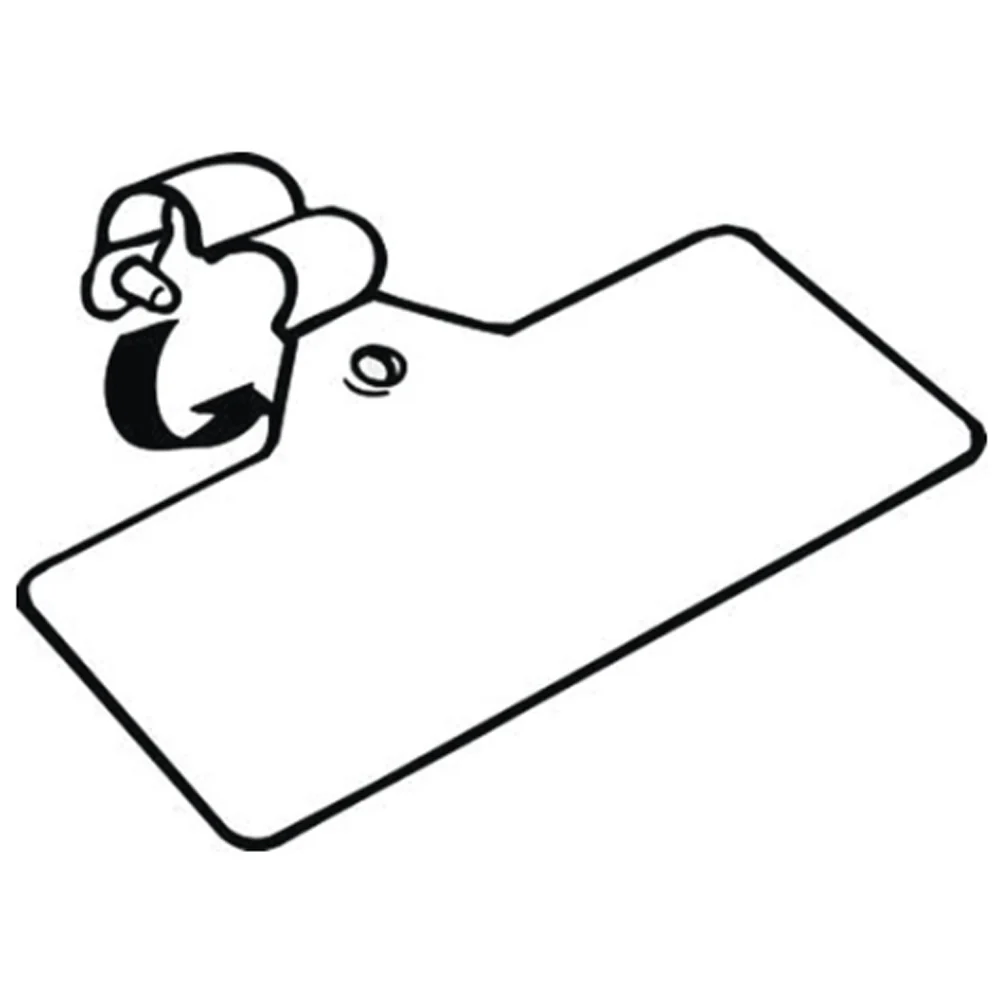 Hubert 98664 Fold-N-Hold Clear Plastic Clip-On Label Holder 3"L - Image 3