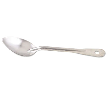 Browne 4770 Renaissance Stainless Steel Solid Serving Spoon with Grooved Handle 15" - Image 2