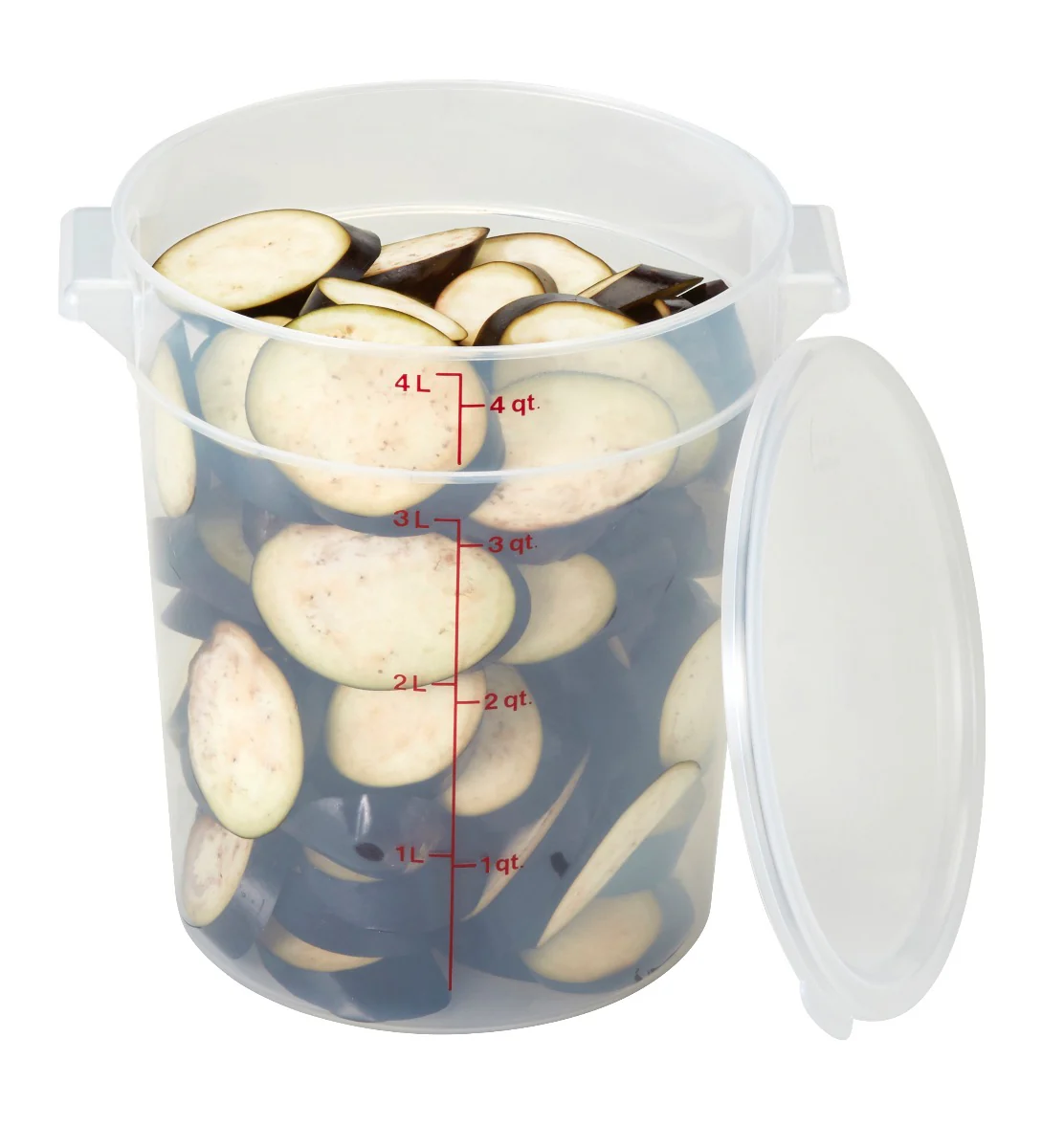 Cambro RFS4PP190 Plastic Round Food Container 4 Qt. - Ttranslucent