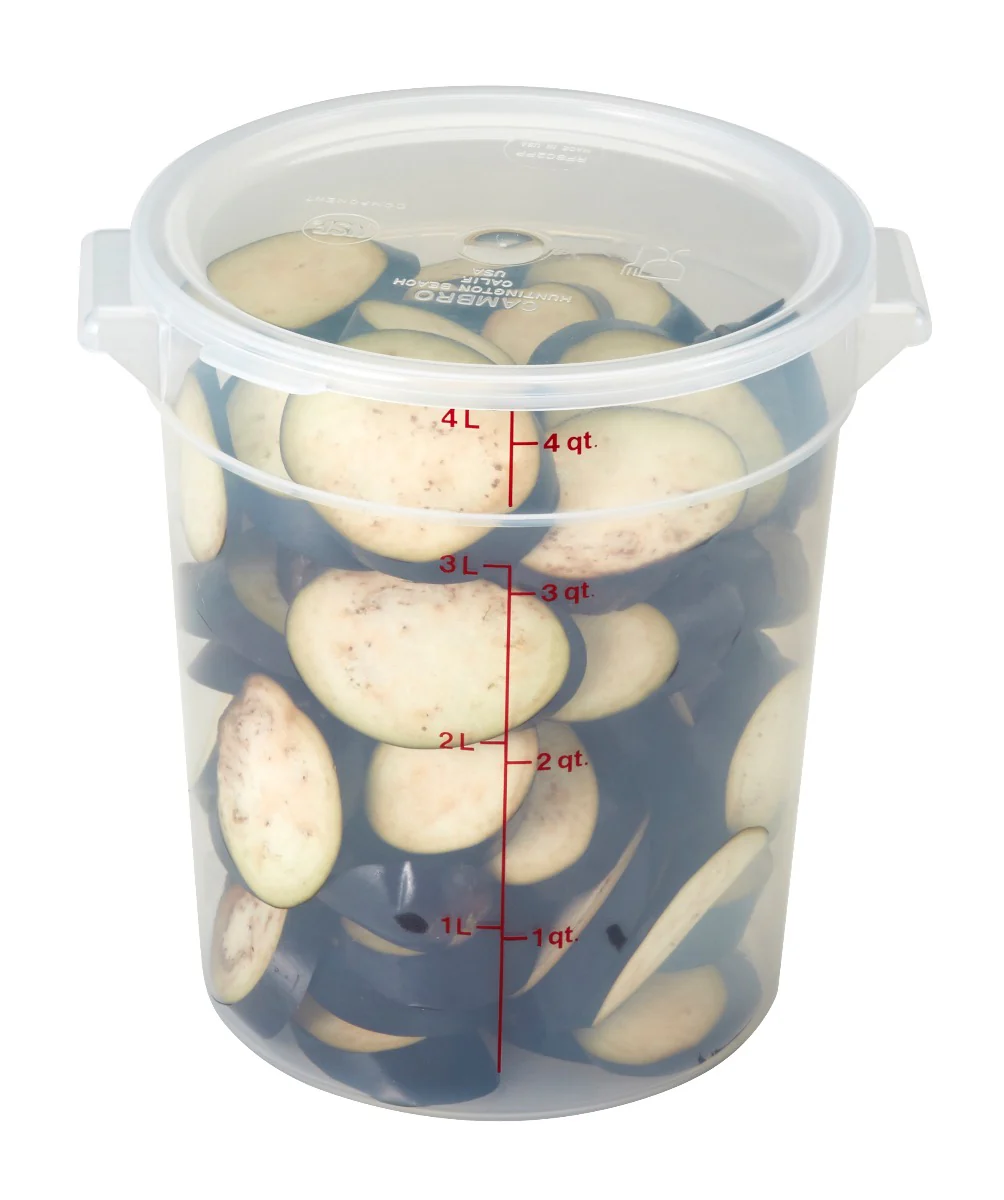 Cambro RFS4PP190 Plastic Round Food Container 4 Qt. - Ttranslucent - Image 4