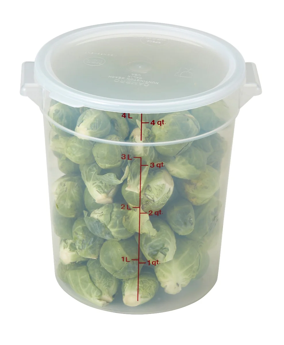 Cambro RFS4PP190 Plastic Round Food Container 4 Qt. - Ttranslucent - Image 6