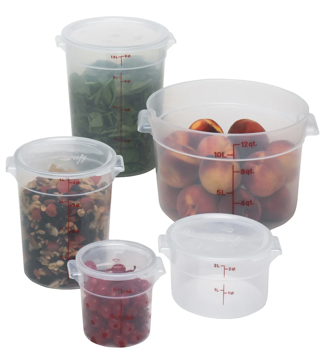 Cambro RFS4PP190 Plastic Round Food Container 4 Qt. - Ttranslucent - Image 7
