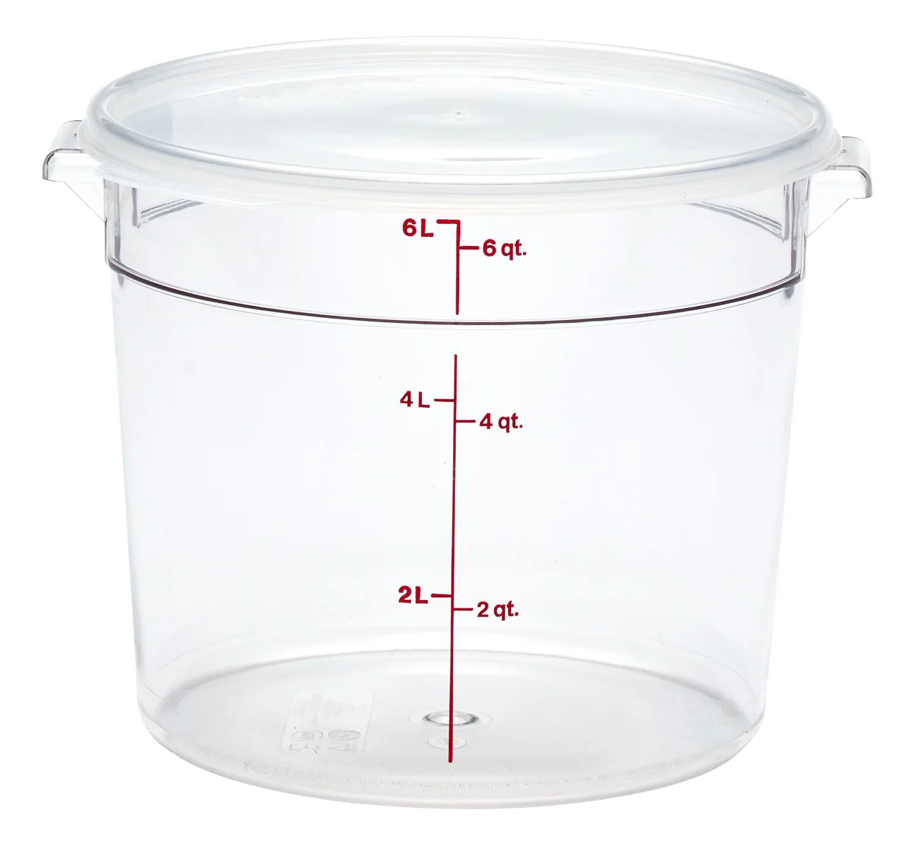 Cambro RFS6SCPP190 Camwear Round Food Storage Container Seal Cover - fits 6 & 8 qt. - Translucent - Image 5