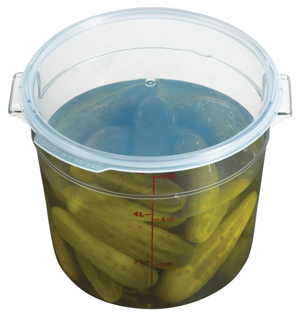 Cambro RFS6SCPP190 Camwear Round Food Storage Container Seal Cover - fits 6 & 8 qt. - Translucent - Image 6