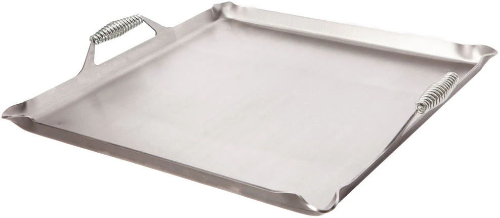 Jayhawk GRCH-4 Rocky Mountain RM2424 Chef King Cool Handle Lift Off Griddle with Pour Spouts 24" x 24"- Covers 4 Burners
