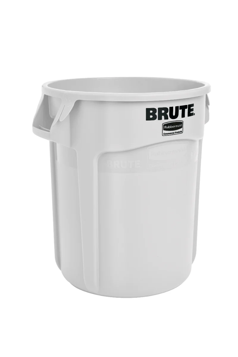 Rubbermaid FG261000WHT Vented BRUTE Round Container 10 Gal. - White