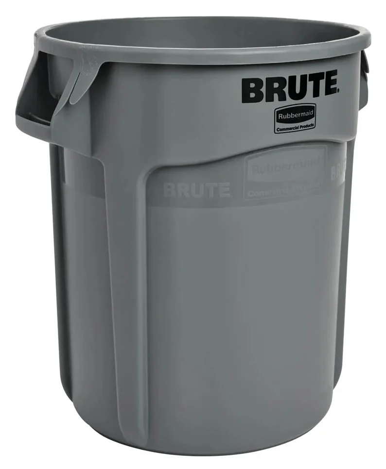 Rubbermaid FG262000GRAY Vented BRUTE Round Container 20 Gal. - Gray - Image 3