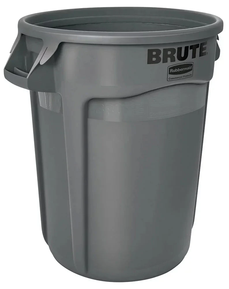 Rubbermaid FG264360GRAY Vented BRUTE Round Container 44 Gal. - Gray - Image 3