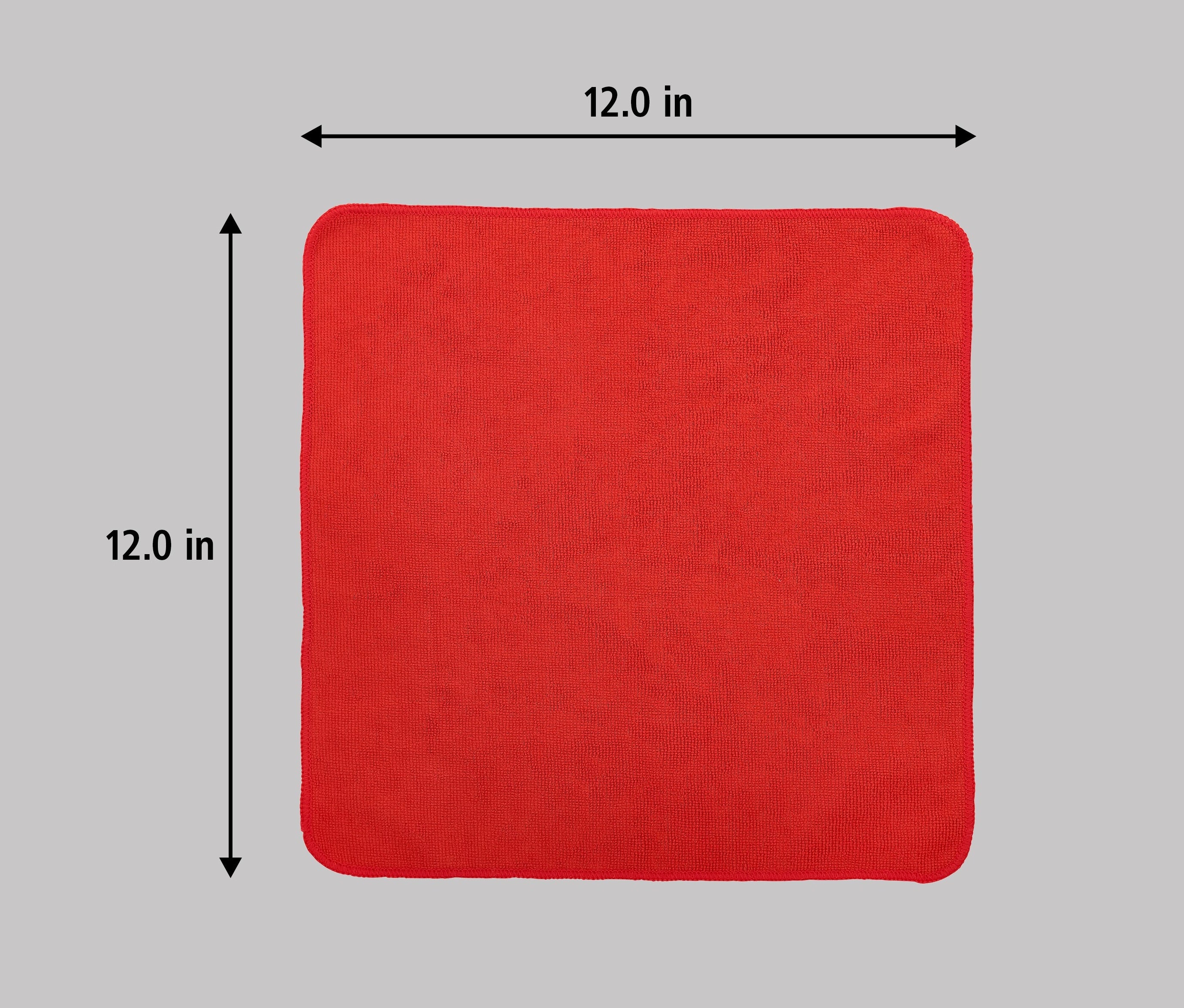 Rubbermaid 1820577 HYGEN r-40 Recycled Commercial Light Duty Microfiber Cloth 12" x 12" - Red - Image 2