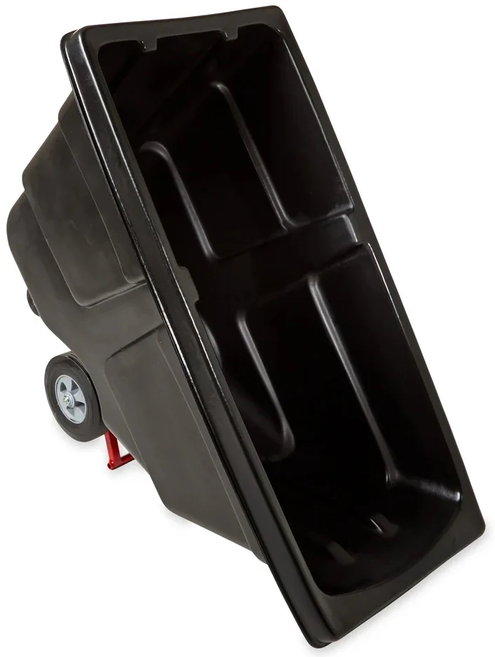 Rubbermaid FG130400BLA Rotomolded Open Top Utility Duty Tilt Truck / Trash Cart - Black - 1/2 cu. yd. (450 lb. Capacity) - Image 2