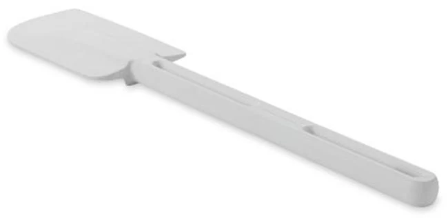 Rubbermaid FG1905000000 Cold Silicone Scraper / Spatula with White Poly Handle 13-1/2"OAL - Image 2