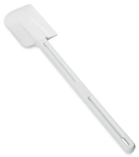 Rubbermaid FG1906000000 Cold Silicone Scraper / Spatula with White Poly Handle 16-1/2"OAL - Image 2