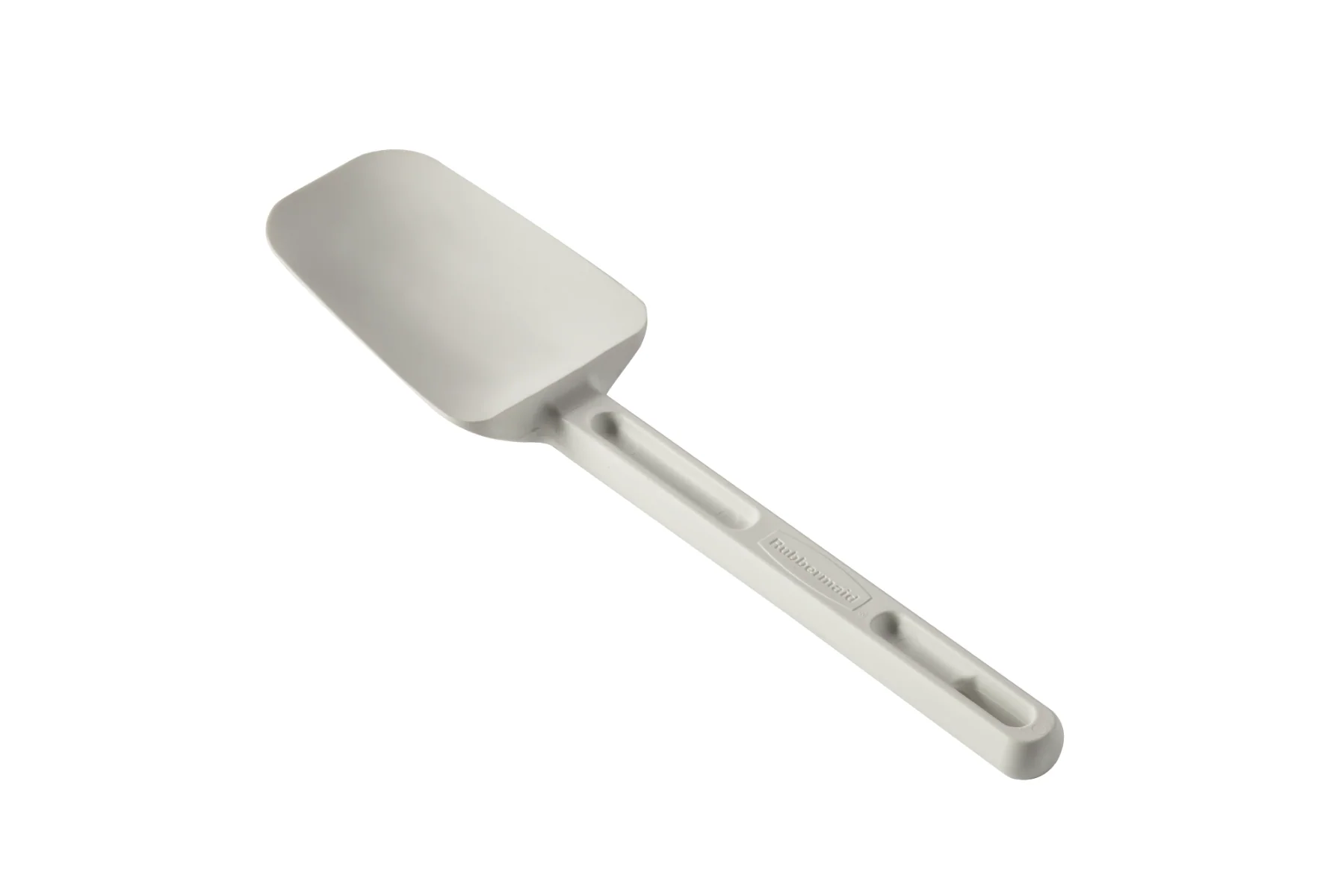 Rubbermaid FG193300WHT Cold Silicone Spoon-Shaped Spatula with White Poly Handle 9-1/2"OAL
