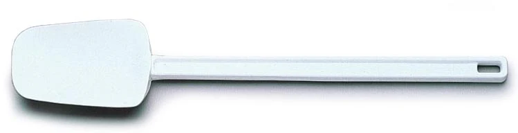 Rubbermaid FG193300WHT Cold Silicone Spoon-Shaped Spatula with White Poly Handle 9-1/2"OAL - Image 2