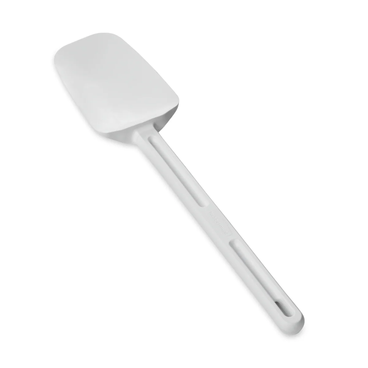 Rubbermaid FG193400WHT Cold Silicone Spoon-Shaped Spatula with White Poly Handle 13-1/2"OAL