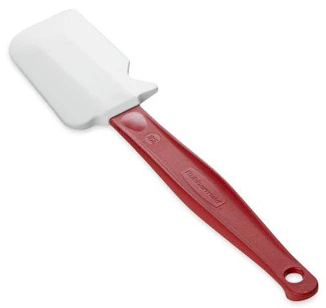 Rubbermaid FG1962000000 High-Heat Silicone Scraper / Spatula with Red Nylon Handle 9-1/2"OAL - Image 2