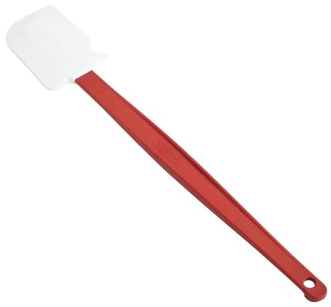 Rubbermaid FG1964000000 High-Heat Silicone Scraper / Spatula with Red Nylon Handle 16-1/2"OAL